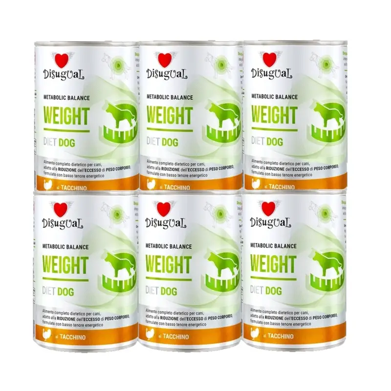 Časově Omezené Disugual mokré krmivo pro psy Veterinární WEIGHT Krůta (dospělí) 6x400g