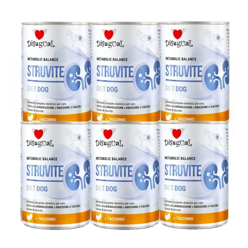 Disugual mokré krmivo pro psy Veterinární STRUVITE Krůta (dospělí) 6x400g Finální Výprodej