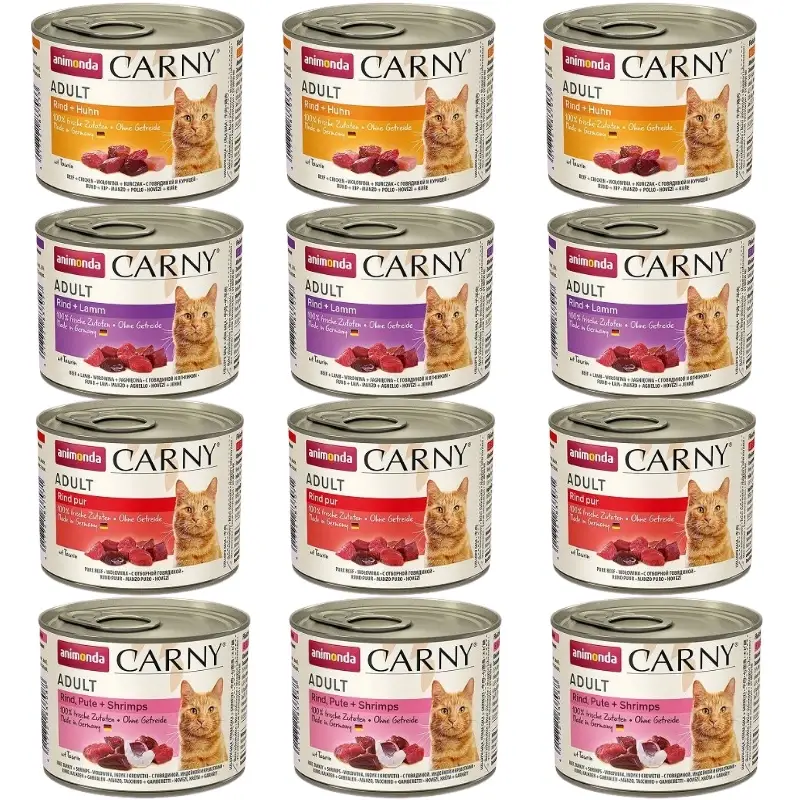 Nejlepší Volba ANIMONDA Cat Carny Adult Mix příchutí 12x200g