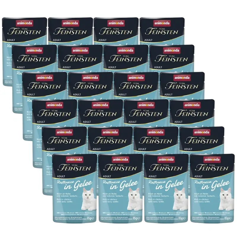 ANIMONDA Vom Feinsten Raffinesse kuře s černými rybami v rosolovité omáčce 24x85g Cenová Bomba