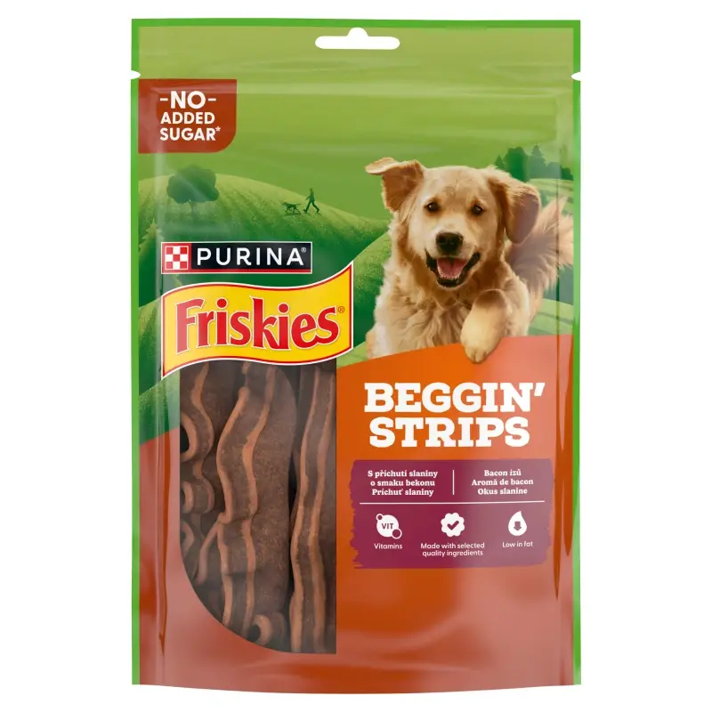 Friskies Beggin' Strips pro dospělé psy s příchutí slaniny, 120 g Nejprodávanější