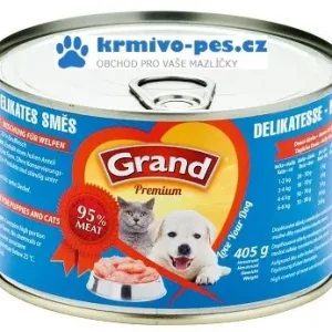 GRAND konz. kočka, štěně Delikates mas. směs 405g Vrácení Zdarma