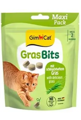 GimCat Gras Bits tablety s kočičí trávou 140g Zlevněný