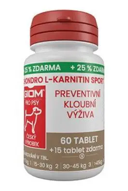 Giom S pes Chondro L-karnitin SPORT 60 tbl+25% zdarma Přímo Od Výrobce