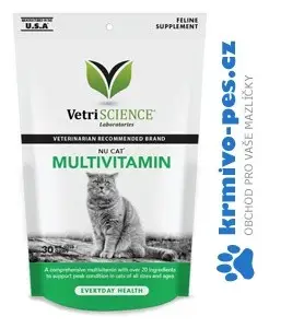 Nejprodávanější VetriScience Nu-Cat Multivitamin pro kočky 37,5g