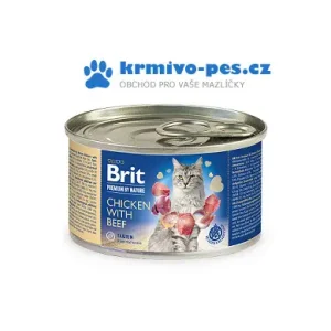 Originální Brit Premium Cat by Nature konzerva Chicken&Beef 200g
