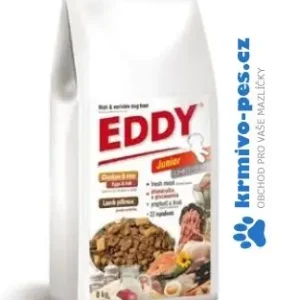 Aktuální EDDY Junior Large Breed polštářky s jehněčím 8kg