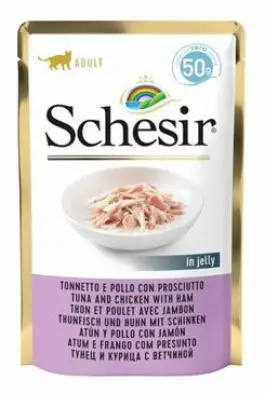Schesir Cat kapsa Adult tuňák/kuře/šunka 50g Expresní Doručení