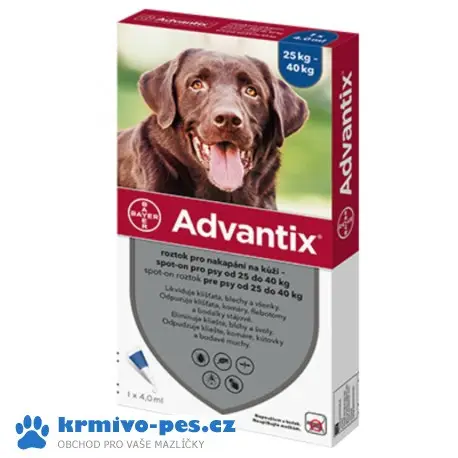 Značkový Advantix Spot On 1x4ml pro psy nad 25-40kg (1 pipeta)