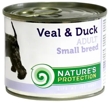 Poslední Šance Nature's Protection Dog konz.Small telecí/kachna 200g