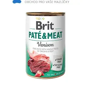 Aktuální Brit Dog konzerva Paté & Meat Venison 400g