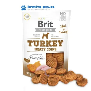 Brit Jerky Turkey Meaty Coins 200g Jen Po Omezenou Doba