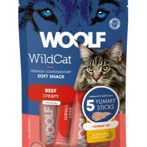 Dokud Zásoby Vydrží WOOLF WildCat Cream Functional Beef 5x14g