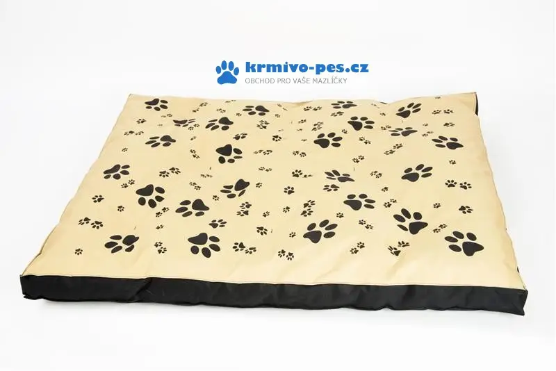 Matrace nylon Sucharda béžovo/černá tlapka 120 x 100 x 10cm Cenový Hit