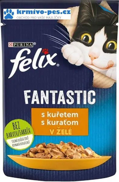 Felix cat kapsička - Fantastic kuře v želé 85 g Nízká Cena