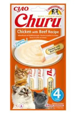 Cenový Hit Churu Cat Chicken with Beef Recipe 4x14g