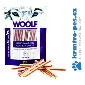 WOOLF pochoutka soft lamb and cod sandwich long 100g Super Cena