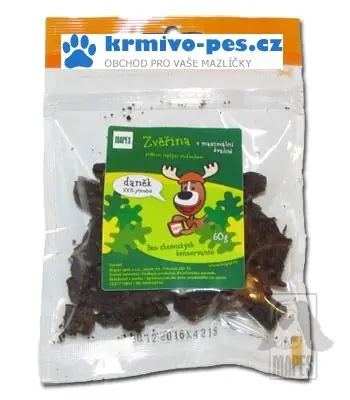 Pochoutka sušená MAPES Zvěřina daněk 60g Vrácení Zdarma