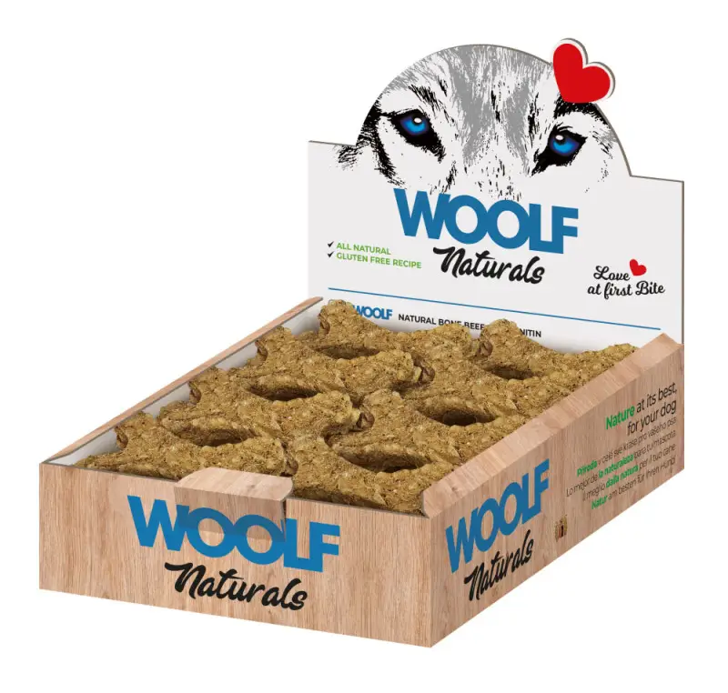 Akce WOOLF Natural Bone Beef&Veg.&Gluk.Chondroit. 720g/30ks