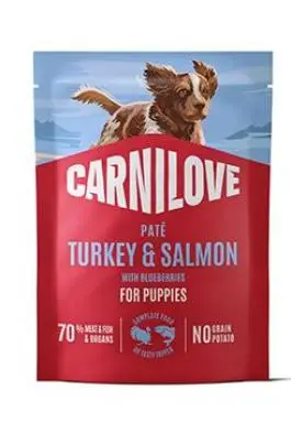 Carnilove Dog Pouch Paté Turkey&Salmon + Blueberry Puppy 300g Must-Have