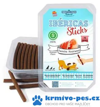 Pouze Dnes Pochoutka Ibéricas Sticks for Dog-Serano Ham 800g 75ks
