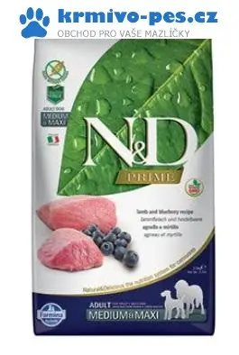 Nízká Cena N&D PRIME DOG Adult M/L Lamb & Blueberry 2,5kg