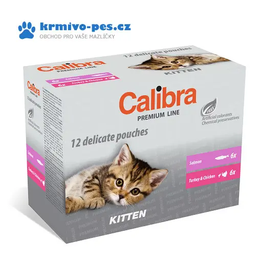 Sleva Calibra Cat kapsa Premium Kitten multipack 12x100g