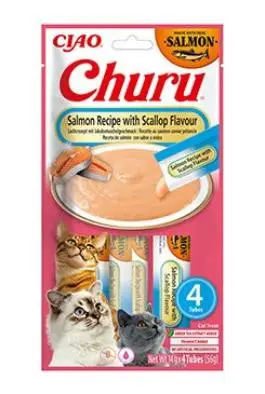 Churu Cat Salmon Recipe with Scallop Flavour 4x14g Nová Kolekce