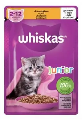 Whiskas kapsa Core Junior kuřecí v želé 85g Finální Výprodej