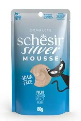 Expresní Doručení Schesir Cat kapsa Senior Lifestage Mousse kuře 80g