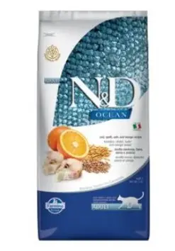 N&D OCEAN CAT LG Adult Codfish & Orange 10kg Ihned K Objednání