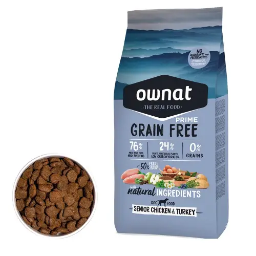 OWNAT GF PRIME DOG Senior Chicken & Turkey 12kg Novinka