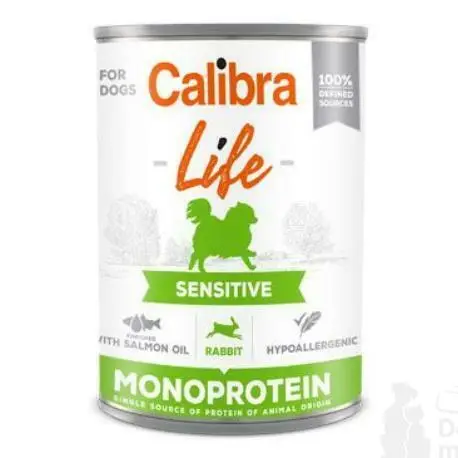 Originální Calibra Dog Life konz.Sensitive Rabbit 400g