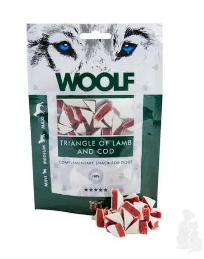 WOOLF Classic poch. Triangle of Lamb and Cod 100g Pouze Dnes