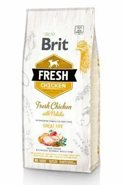 Cenový Hit Brit Fresh Dog Chicken & Potato Adult Great Life 12kg