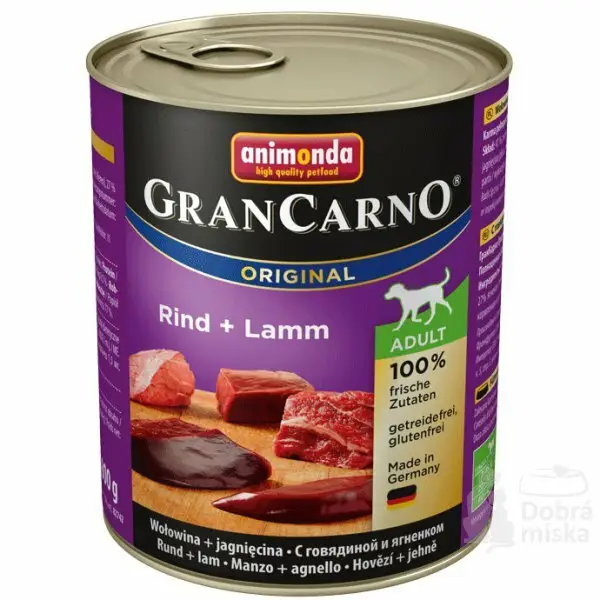 Nejlepší Cena Animonda pes GRANCARNO konz. Adult hovězí/jehněčí 800g