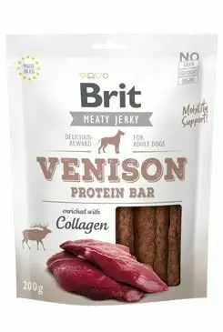 Brit Jerky Venison Protein Bar 200g Levný