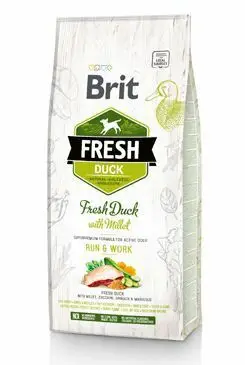Omezená Nabídka Brit Fresh Dog Duck & Millet Active Run & Work 2,5kg