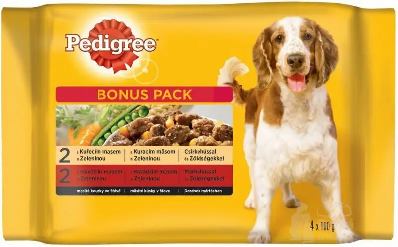 Pedigree kapsa Adult kuře se zel./hovězí se zel.4x100g Rychlé Dodání