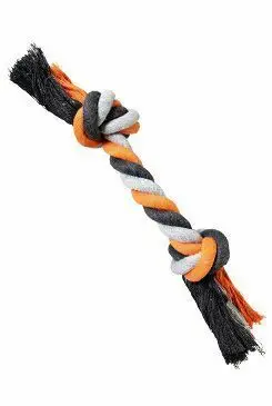 Hračka pes Uzel bavlněný 25cm/75g šedá/oranžová HipHop Hit Sezóny
