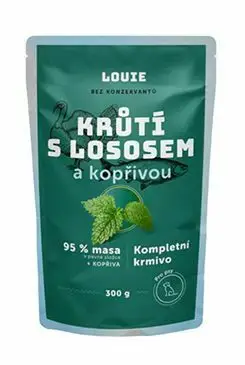 Louie Dog kapsa Krůtí s lososem a kopřivou 300g Top Prodej
