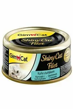 Bezpečná Platba GimCat ShinyCat konz. filet kuře s tuňákem 70g