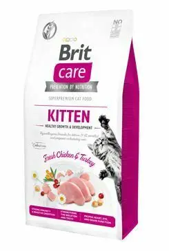 Vrácení Zdarma Brit Care Cat GF Kitten Healthy Growth&Development 7kg