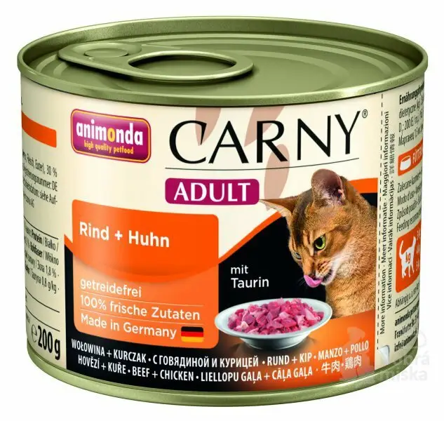 Must-Have Animonda kočka CARNY konz. Adult hov/kuře 200g