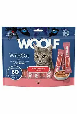 Ověřený WOOLF WildCat Cream Regular Tuna&Shrimp 50x14g