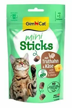 GimCat Mini Sticks krocan&sýr 50g Nízká Cena