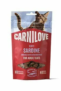 Aktuální Carnilove Cat SOFT Snack Sardine+Strawberry 50g