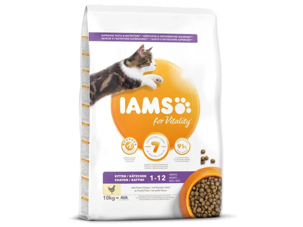 Ověřený IAMS for Vitality Kitten Food with Fresh Chicken 10kg