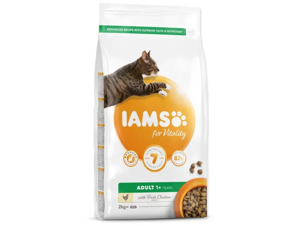 IAMS for Vitality Adult Cat Food with Fresh Chicken 2kg Expresní Doručení