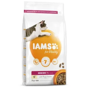Autentický IAMS for Vitality Senior Cat Food with Fresh Chicken 2kg